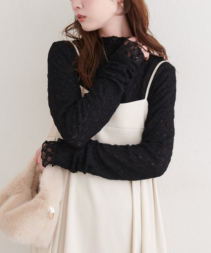 「高領 Version」natural couture 雙面兩色Lace Top