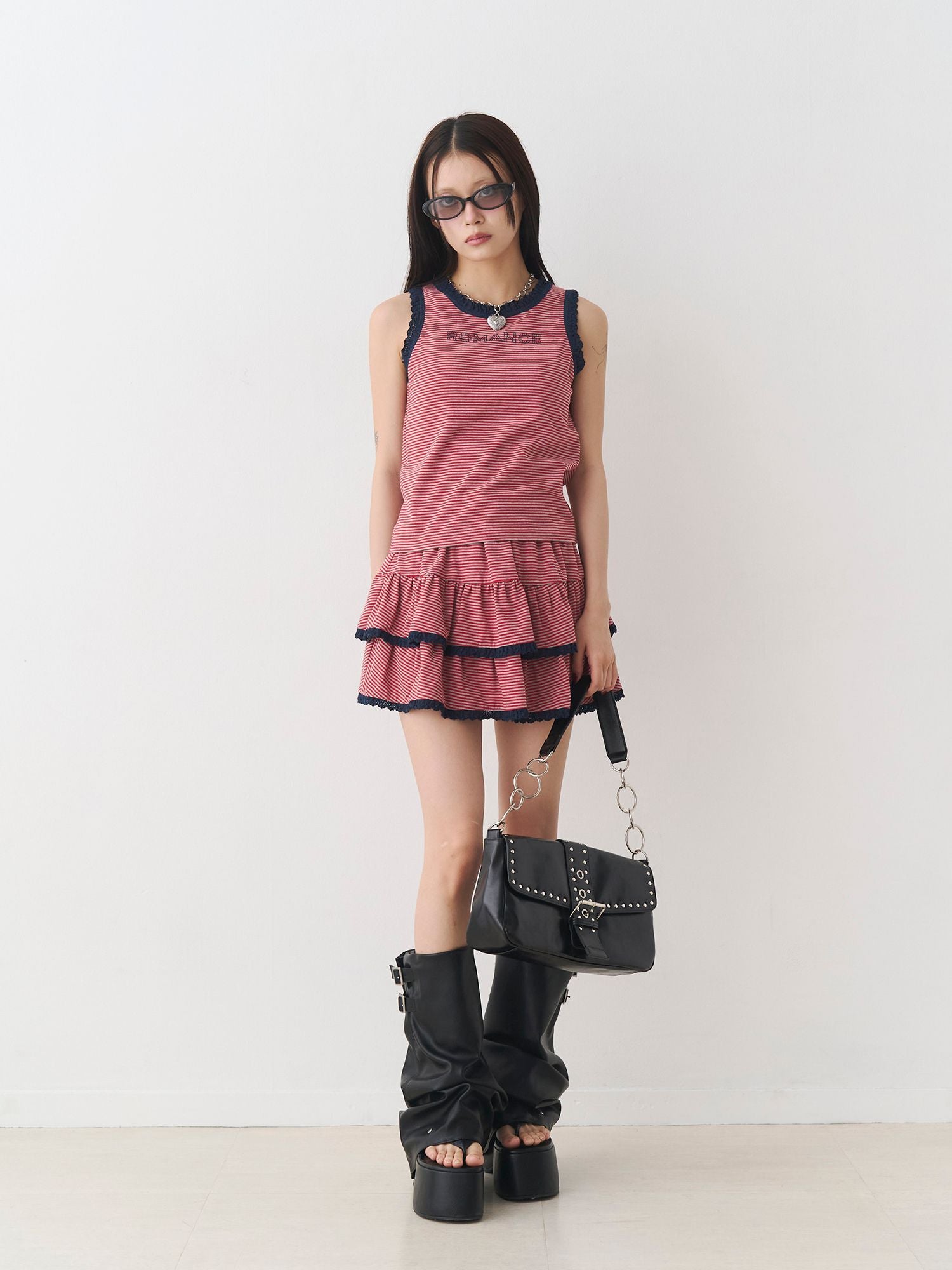 パターンティアードミニスカート