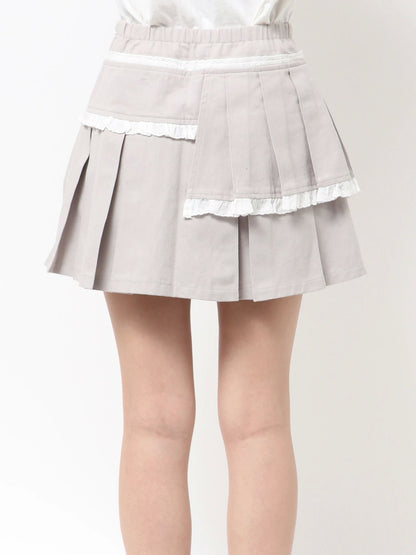 フリルレイヤードプリーツスカート