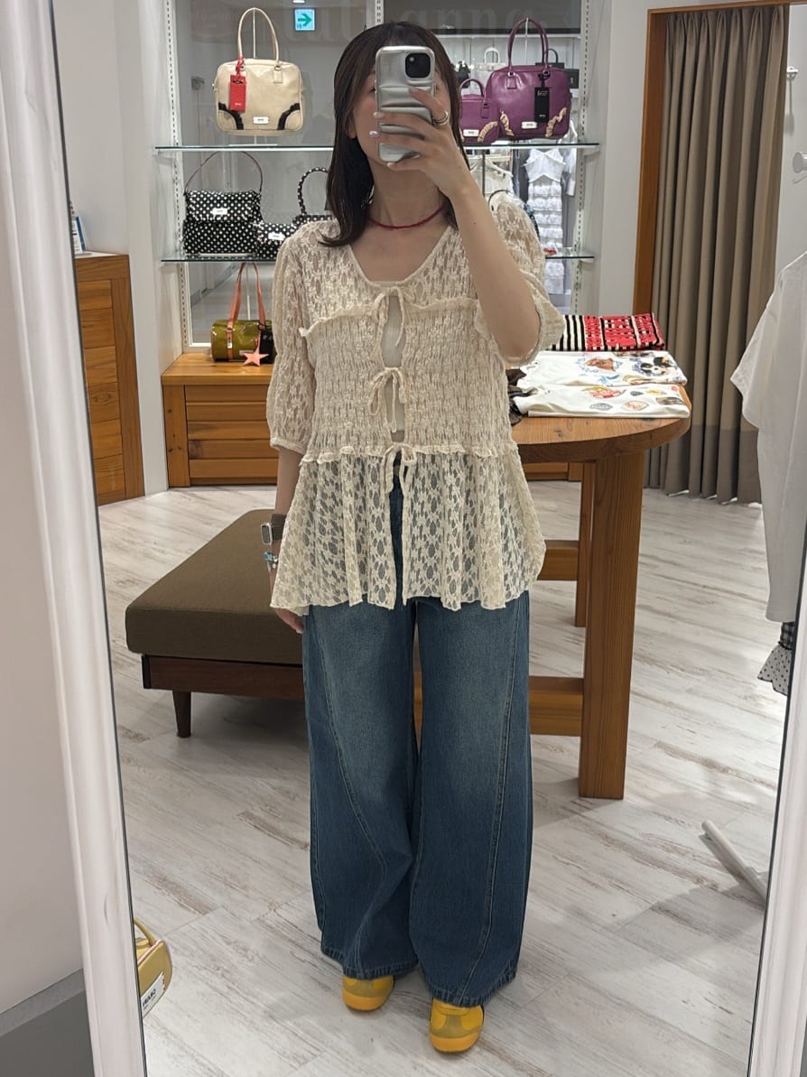 neutral by ciaopanic Ribbon Shirring Blouse - Image 33