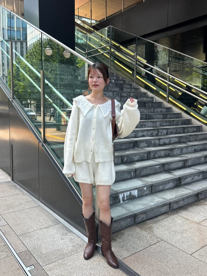 Kastane Lace Collar Knit Cardigan - Image 37