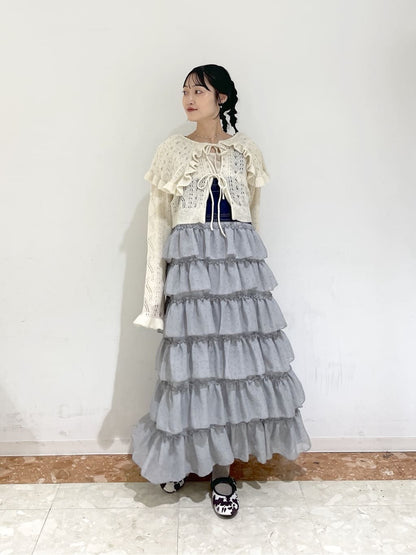 w closet 荷葉邊多層吊帶裙 - Image 48