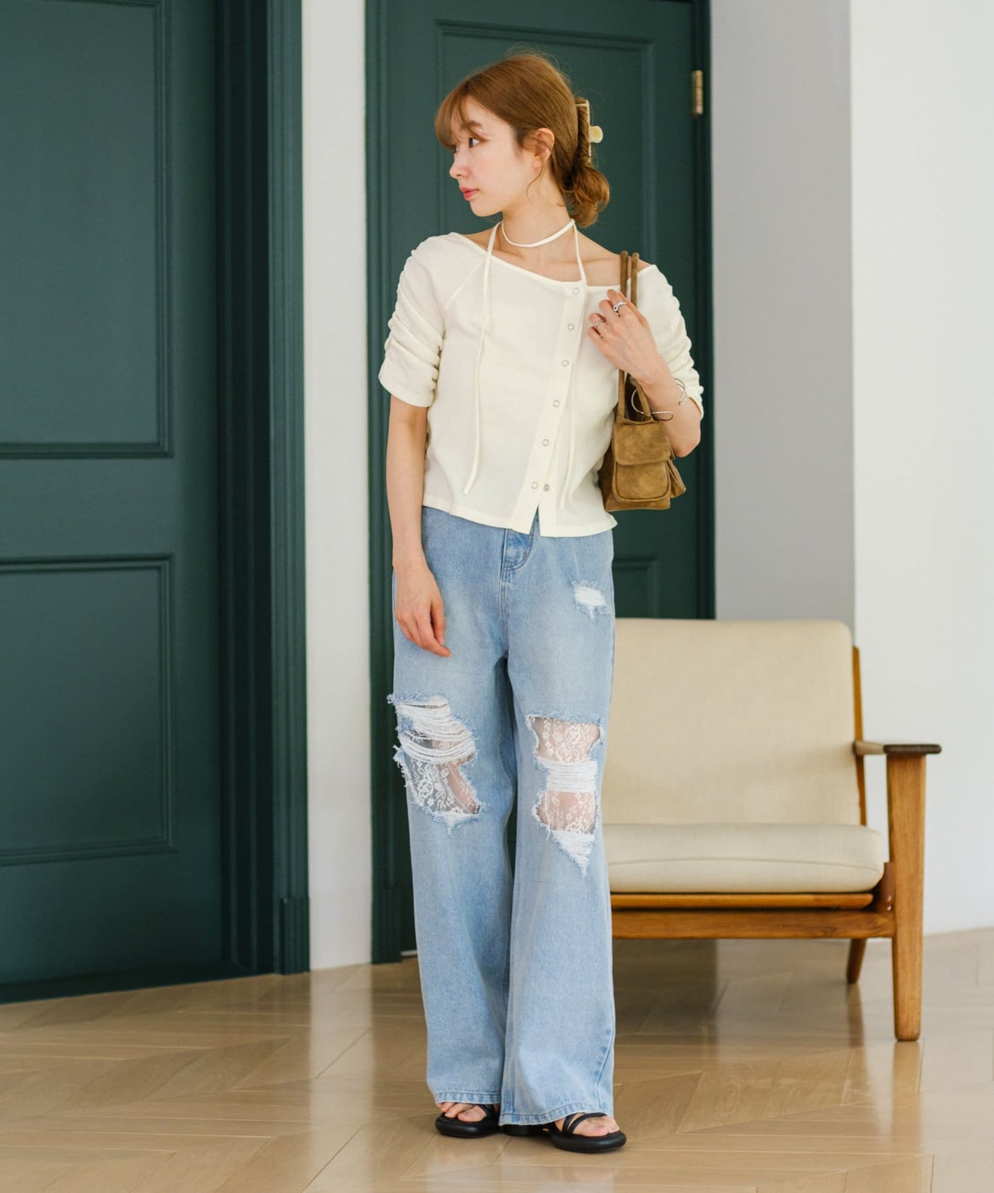 [大人氣] Kastane Lace Denim