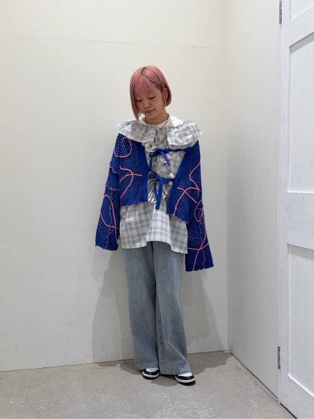 HELLO.SANFRANCISCO Wavy Mesh Ribbon Cardigan - Image 36