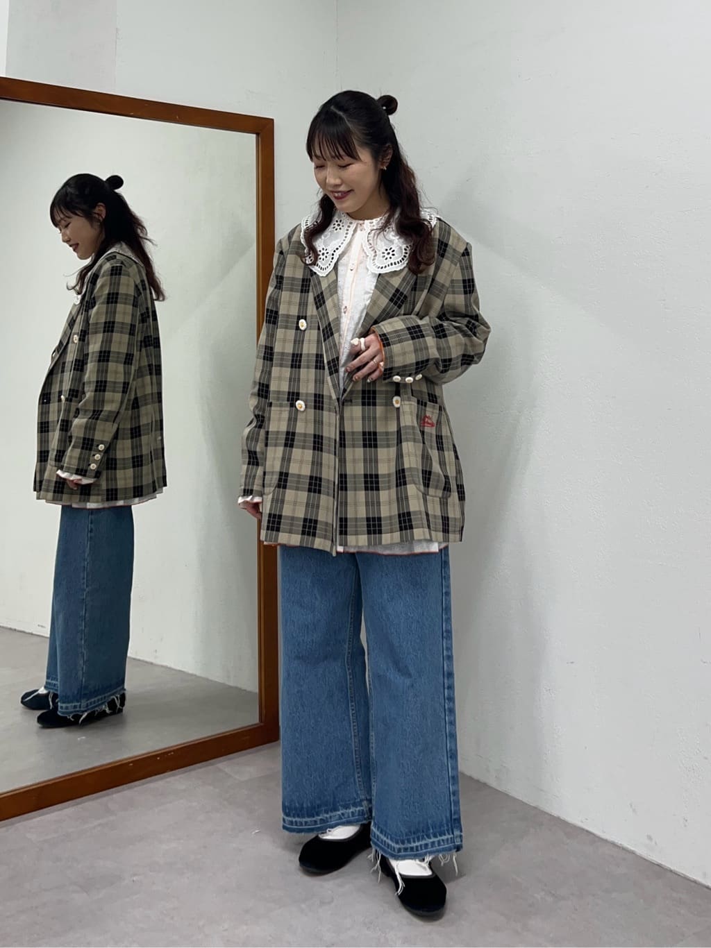 HELLO.SANFRANCISCO 花花紐扣格紋外套 - Image 31