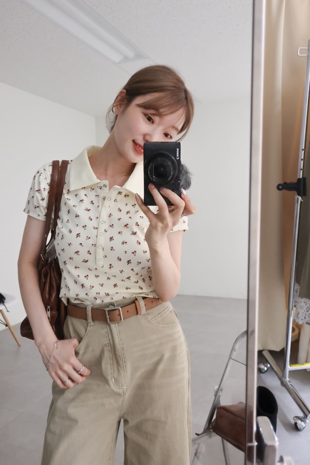 Kastane flower polo tee - Image 61