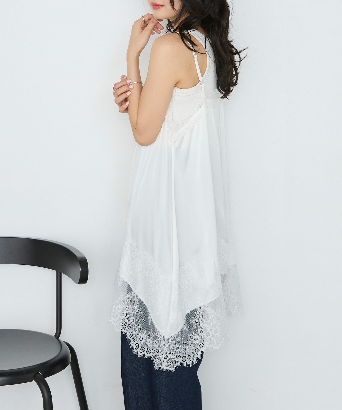 forksy. 緞面Lace吊帶背心 - Image 6