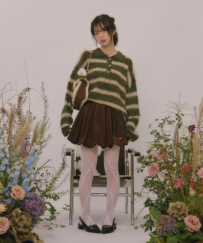 loin nuit striped pattern button knit - Image 104