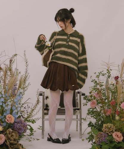 loin nuit striped pattern button knit - Image 105