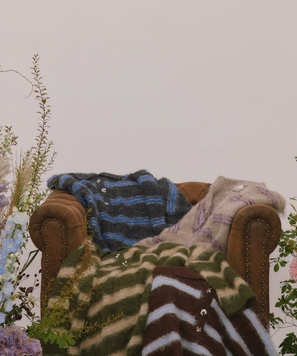 loin nuit striped pattern button knit - Image 123