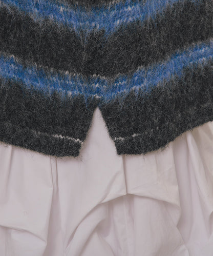 loin nuit striped pattern button knit - Image 40