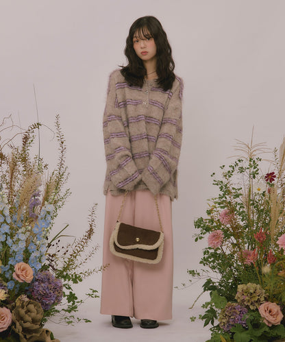 loin nuit striped pattern button knit - Image 46