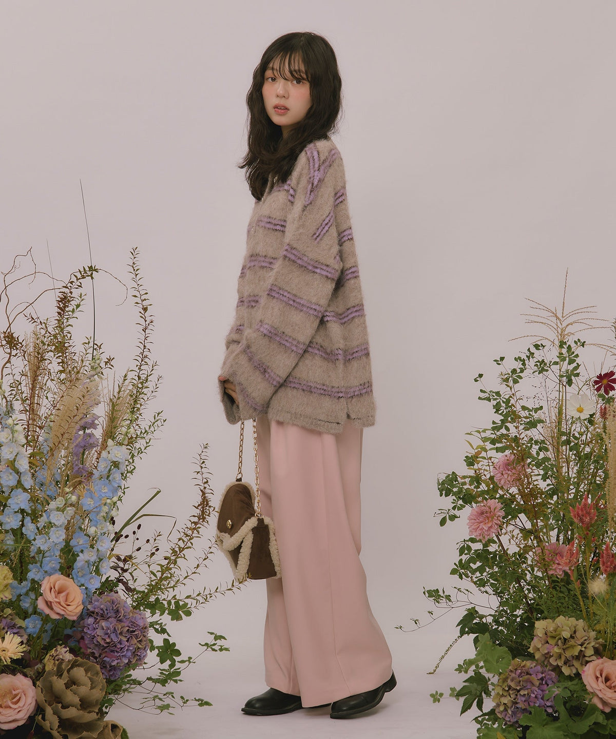 loin nuit striped pattern button knit - Image 48
