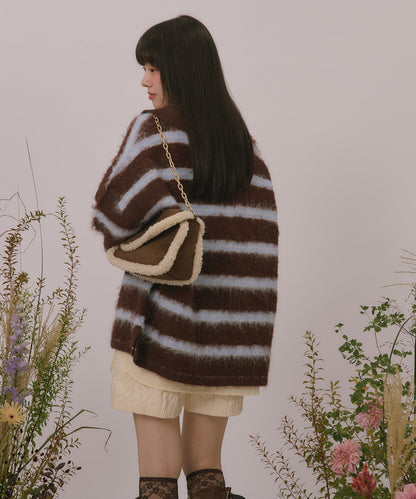 loin nuit striped pattern button knit - Image 72