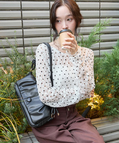 forksy 必入碎花/波點Sheer Lace Top - Image 1