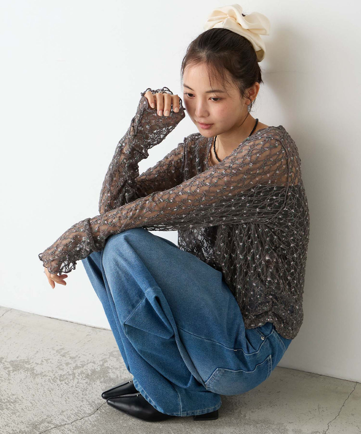 forksy 必入碎花/波點Sheer Lace Top - Image 6