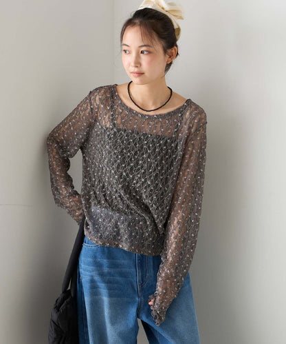 forksy 必入碎花/波點Sheer Lace Top - Image 63