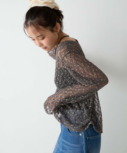 forksy 必入碎花/波點Sheer Lace Top - Image 64