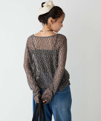 forksy 必入碎花/波點Sheer Lace Top - Image 68