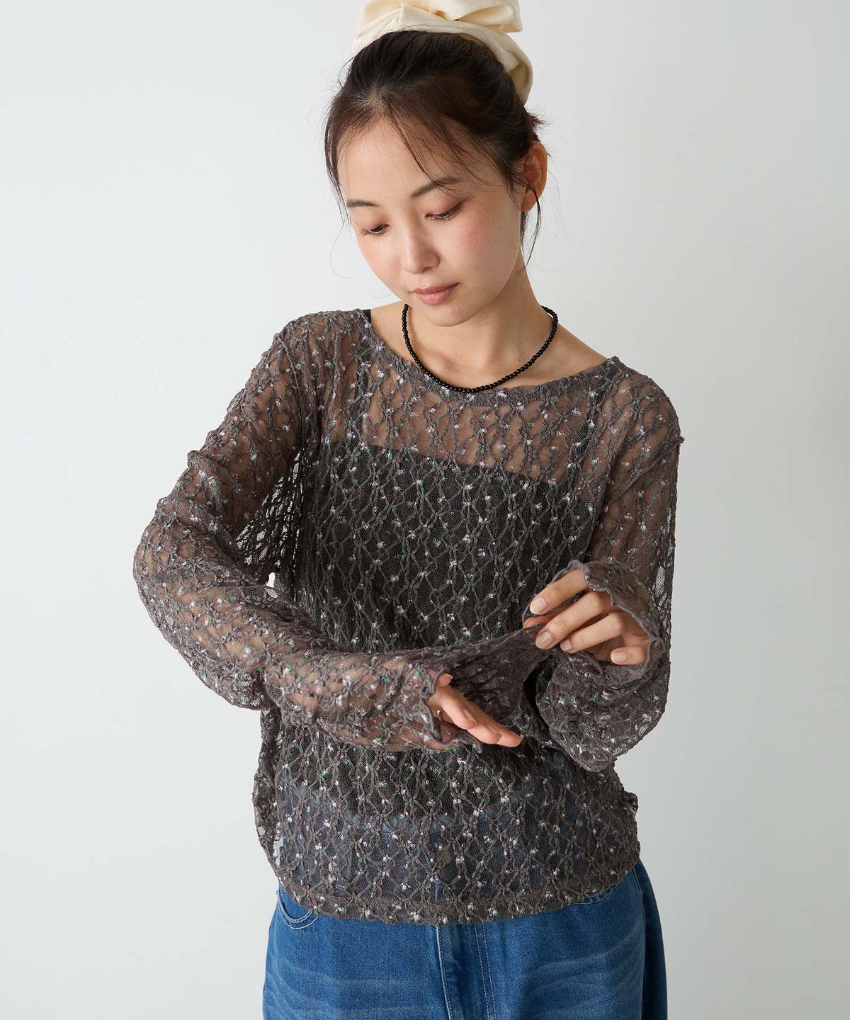forksy 必入碎花/波點Sheer Lace Top - Image 69
