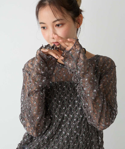 forksy 必入碎花/波點Sheer Lace Top - Image 70