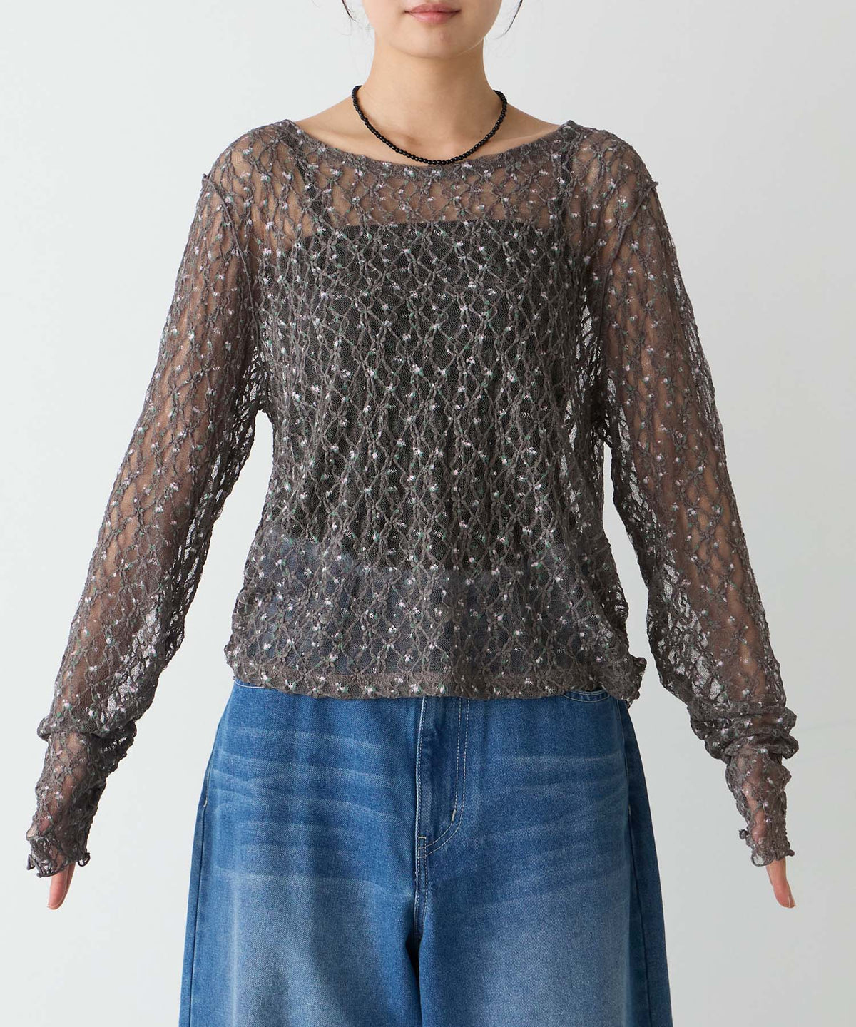 forksy 必入碎花/波點Sheer Lace Top - Image 73