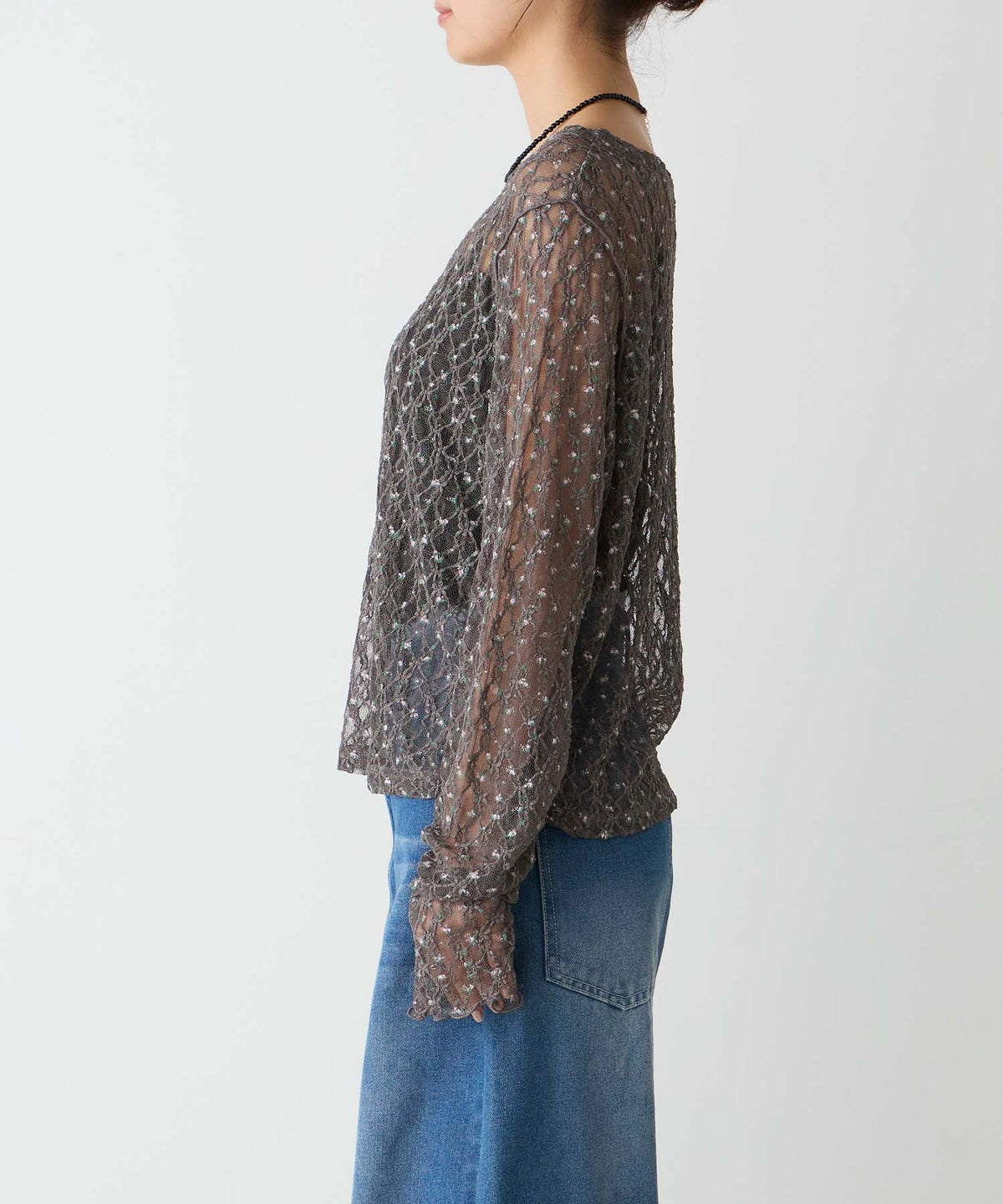 forksy 必入碎花/波點Sheer Lace Top - Image 79