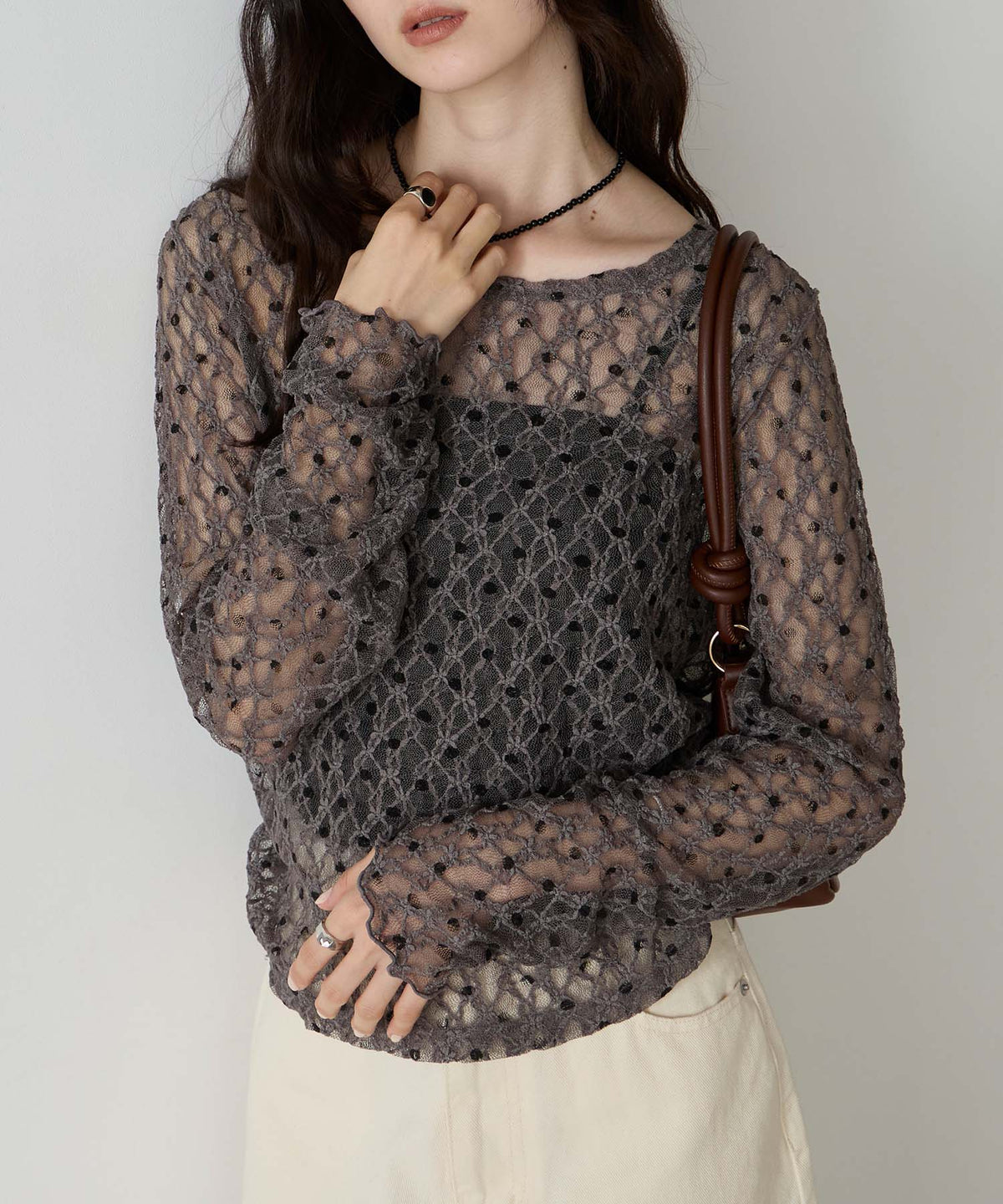 forksy 必入碎花/波點Sheer Lace Top - Image 42