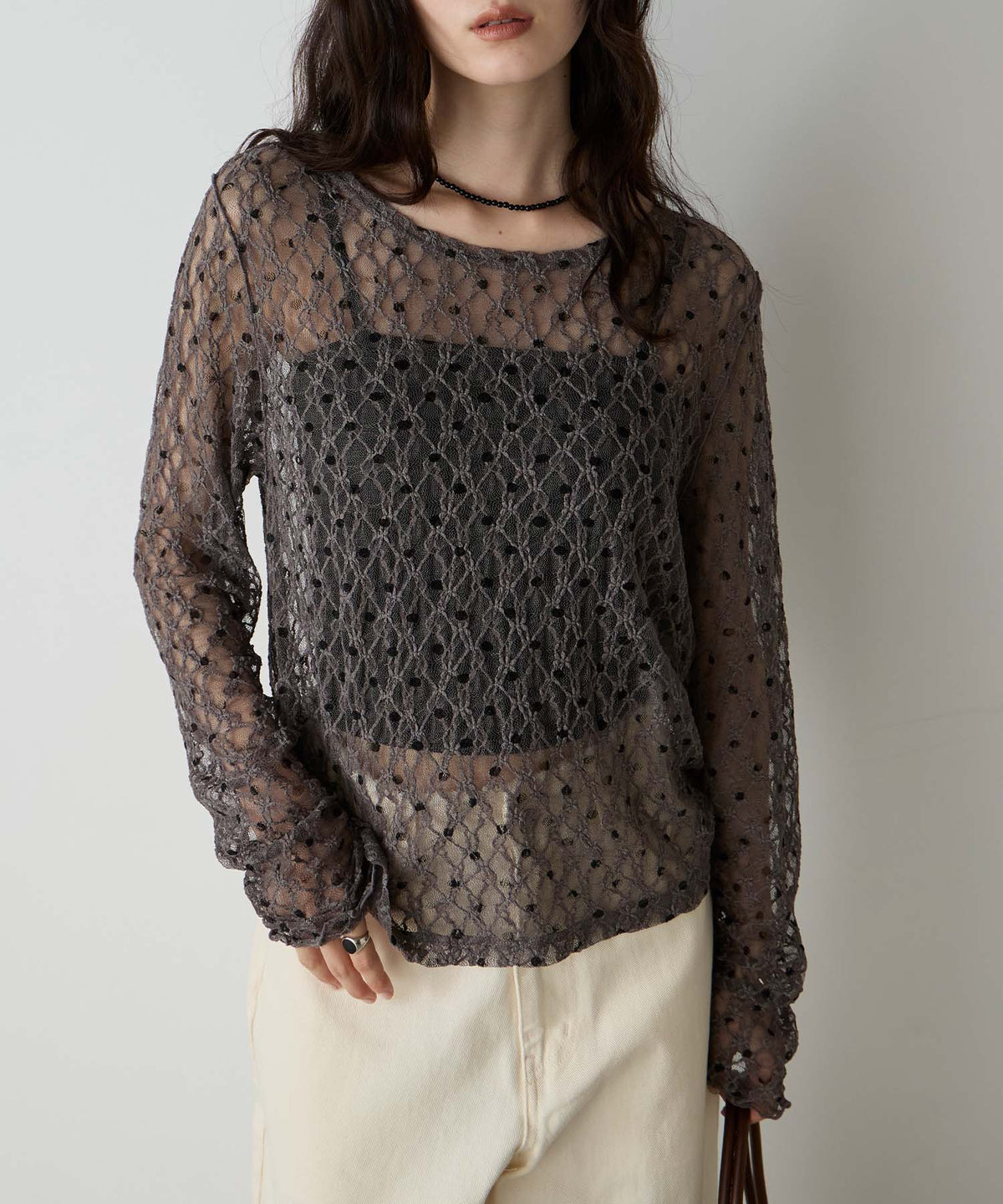 forksy 必入碎花/波點Sheer Lace Top - Image 43