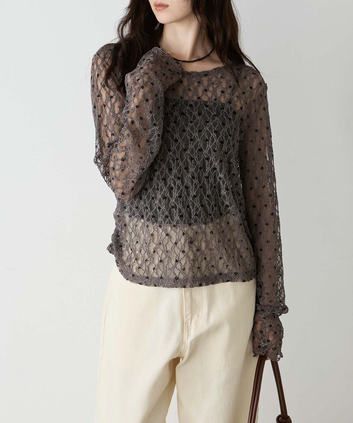forksy 必入碎花/波點Sheer Lace Top - Image 44