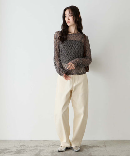 forksy 必入碎花/波點Sheer Lace Top - Image 51