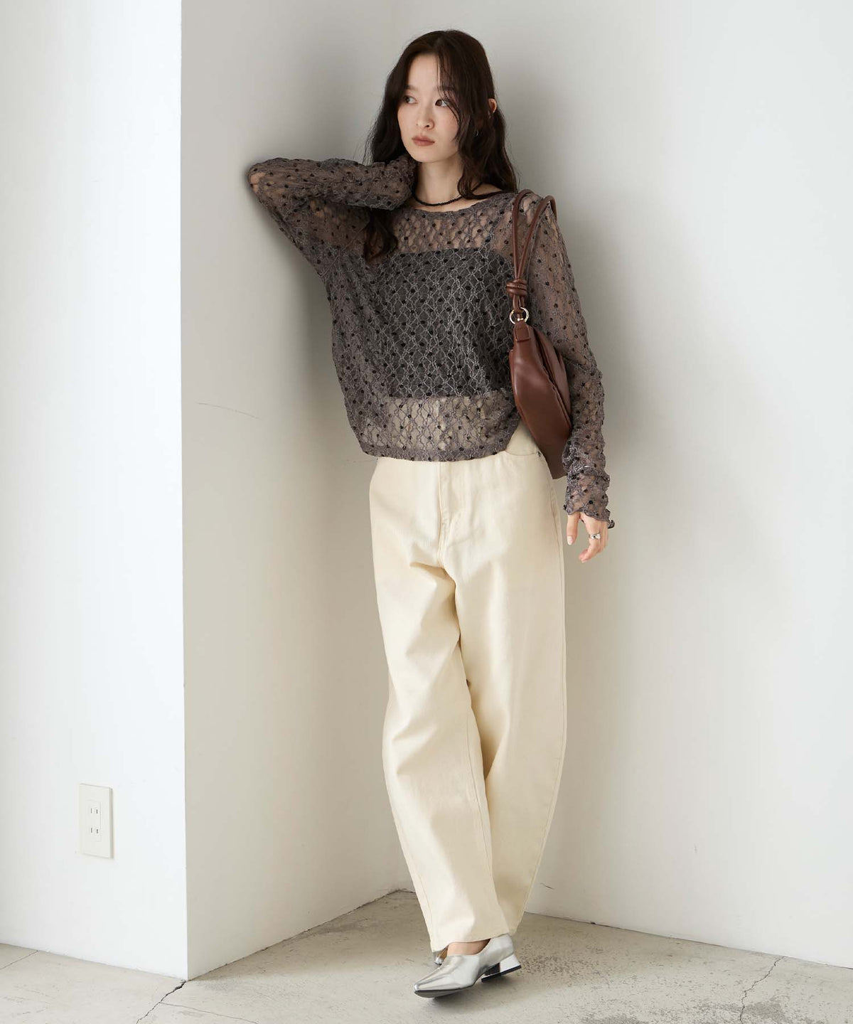 forksy 必入碎花/波點Sheer Lace Top - Image 52