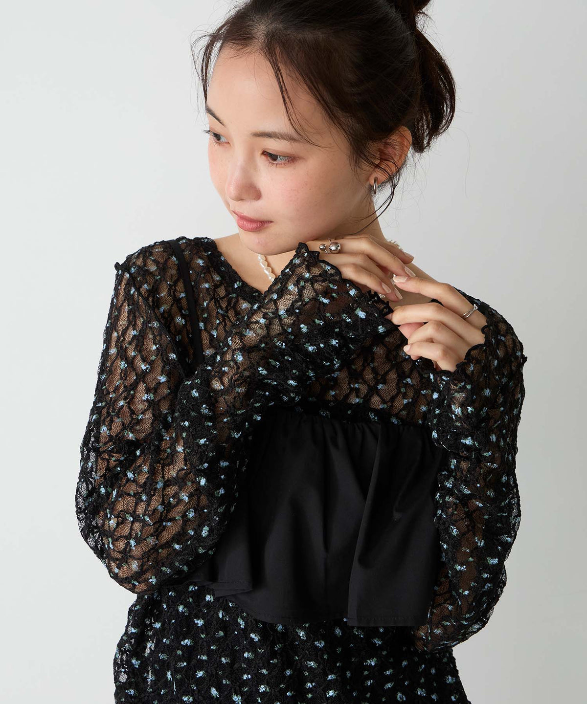 forksy 必入碎花/波點Sheer Lace Top - Image 53