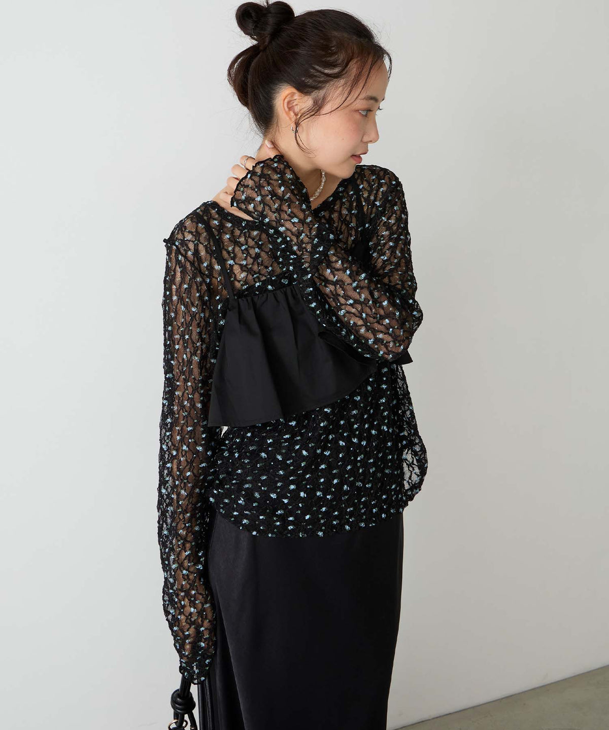 forksy 必入碎花/波點Sheer Lace Top - Image 54