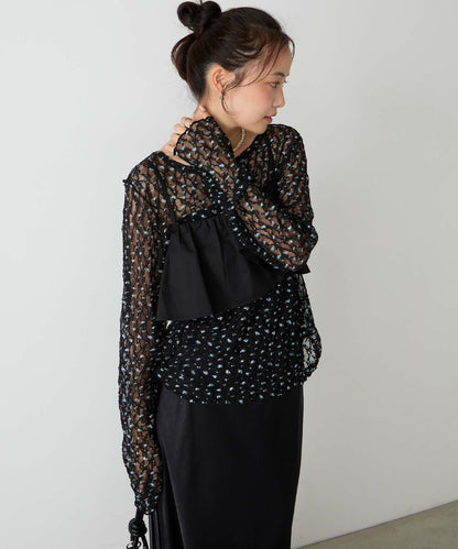 forksy 必入碎花/波點Sheer Lace Top - Image 54