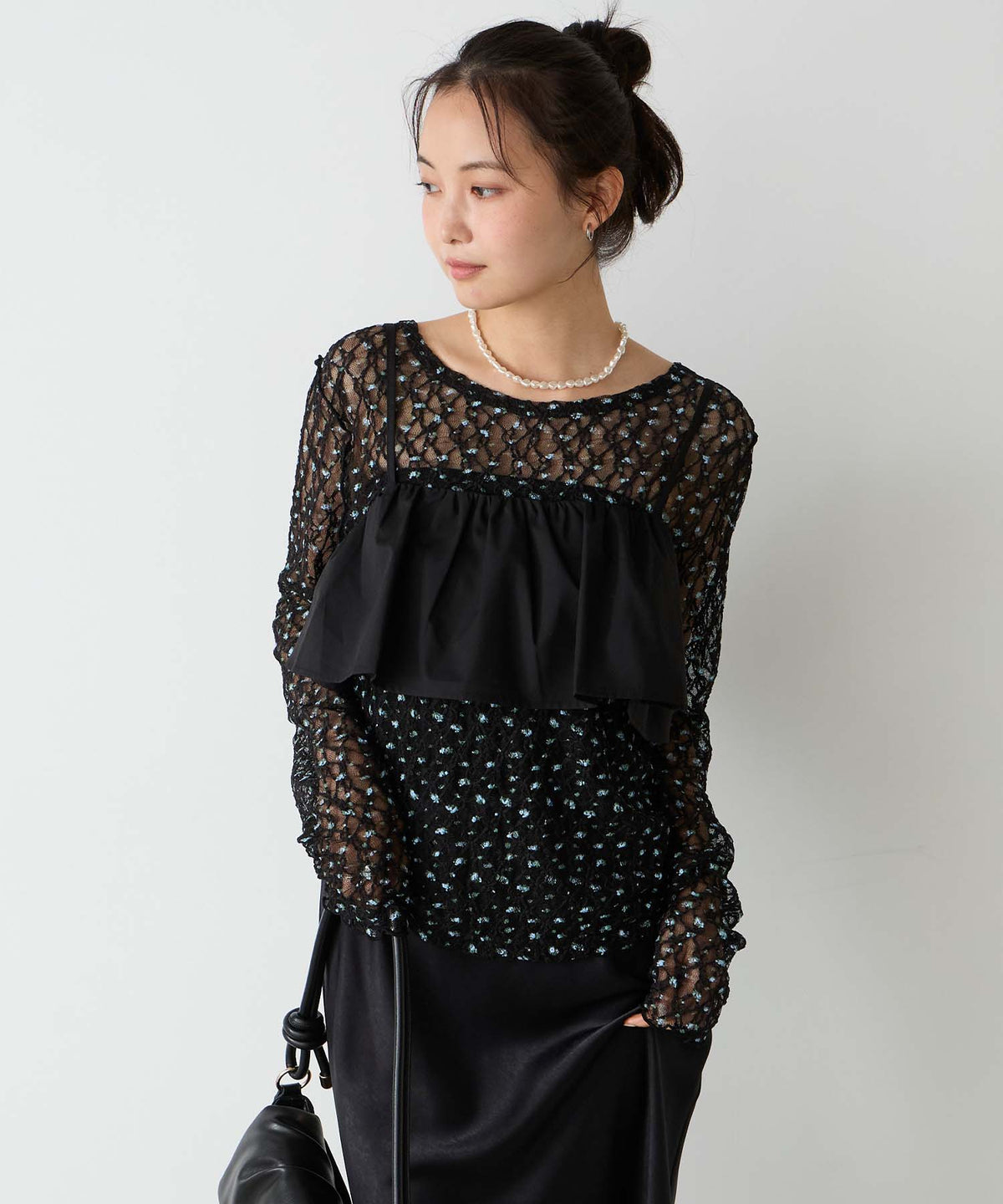 forksy 必入碎花/波點Sheer Lace Top - Image 56