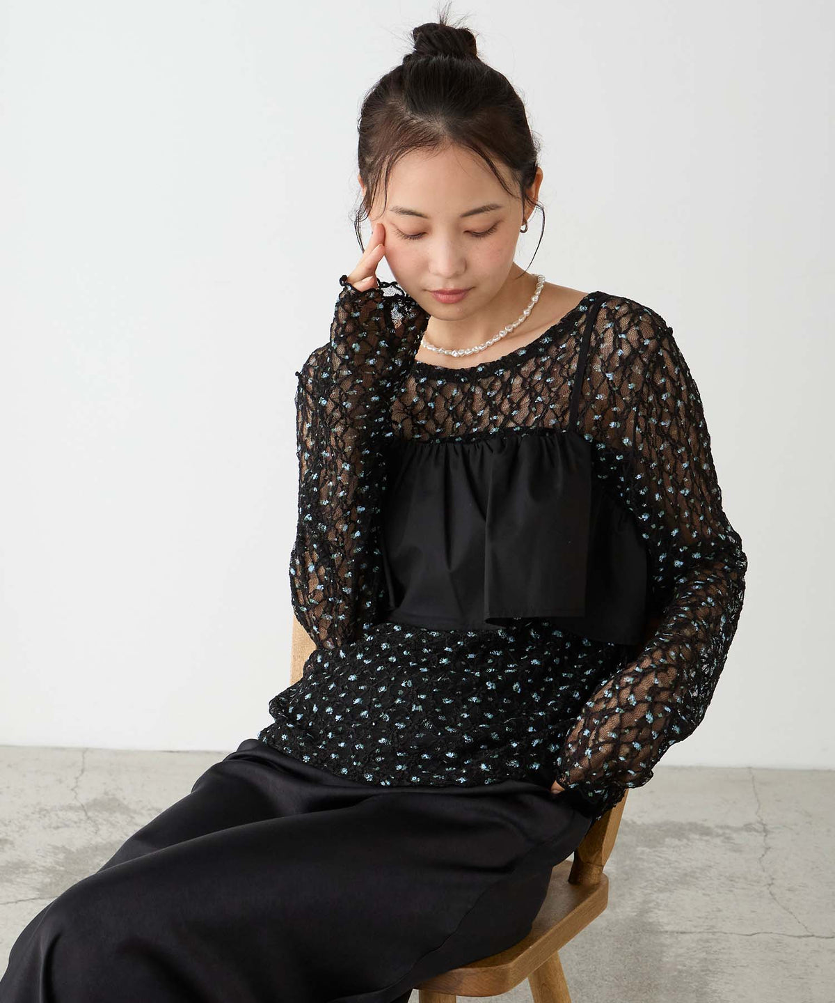 forksy 必入碎花/波點Sheer Lace Top - Image 62