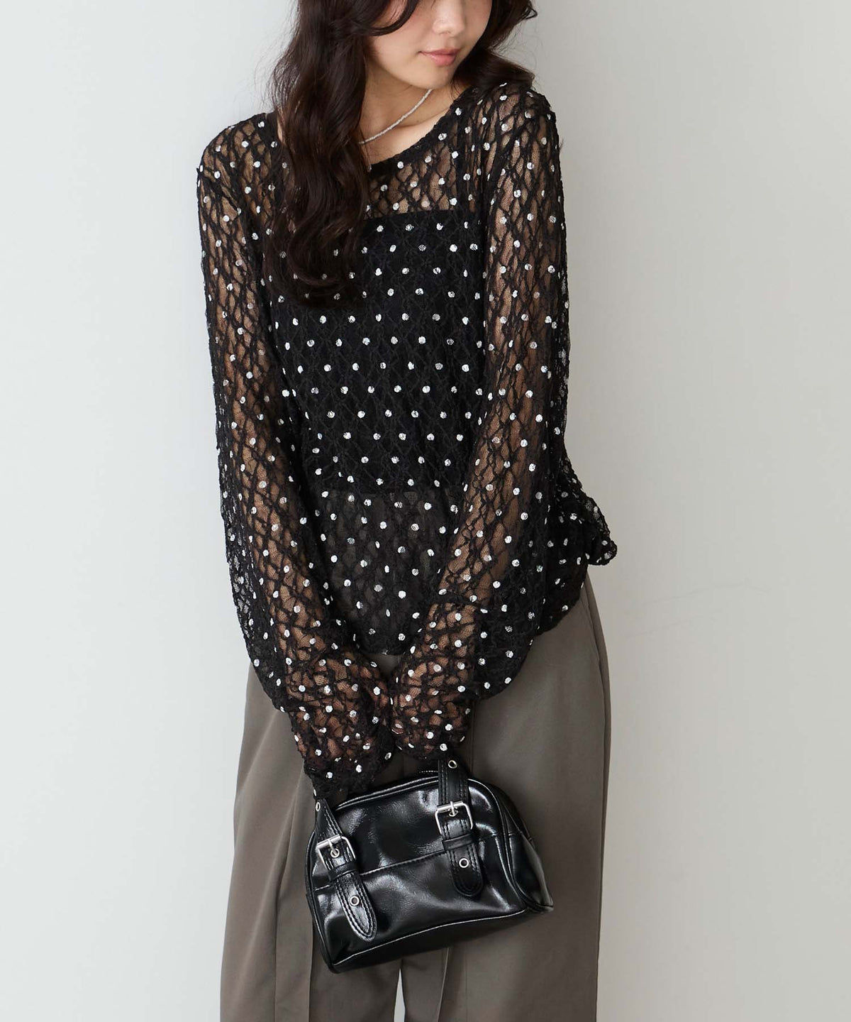 forksy 必入碎花/波點Sheer Lace Top - Image 24