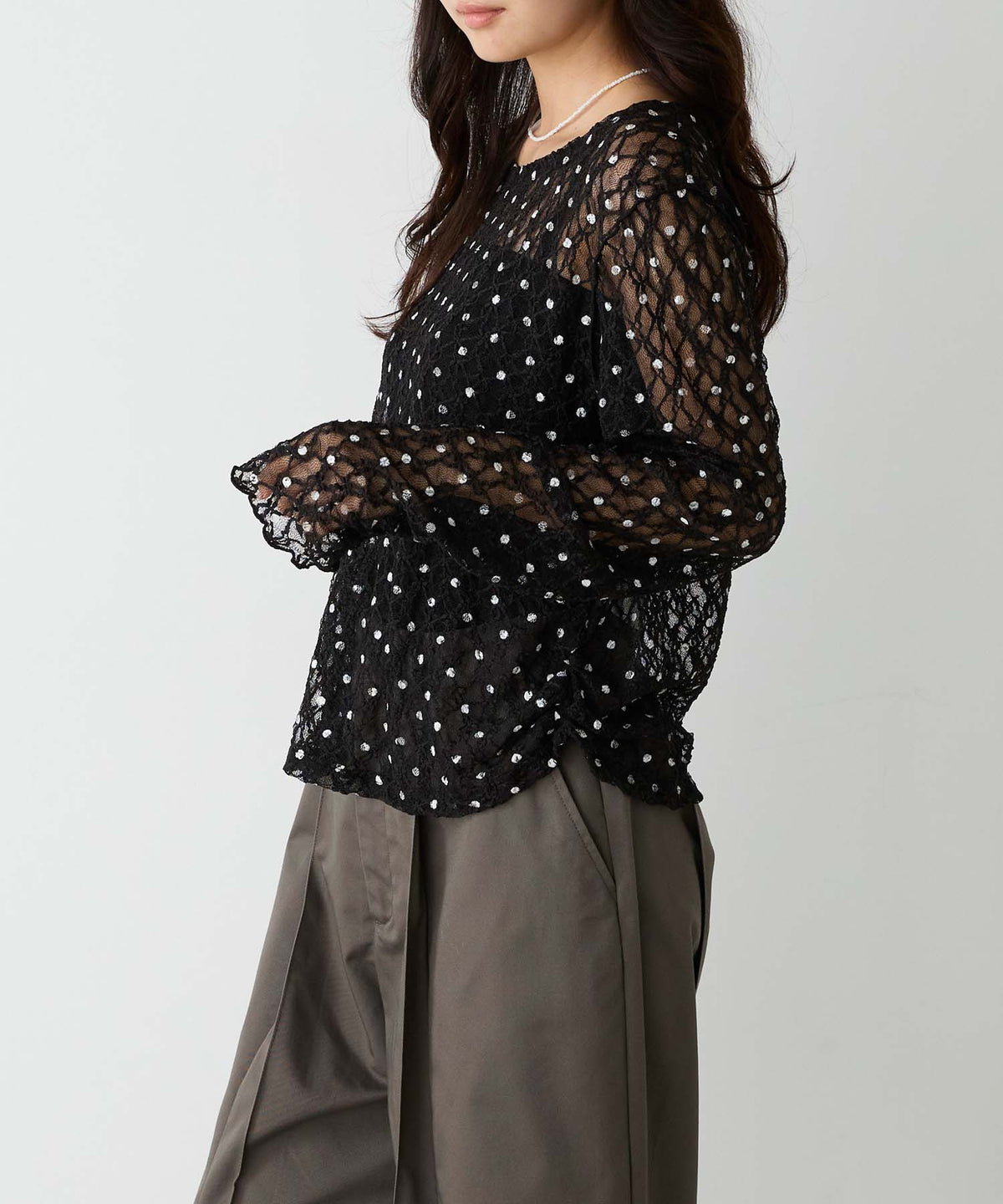 forksy 必入碎花/波點Sheer Lace Top - Image 26