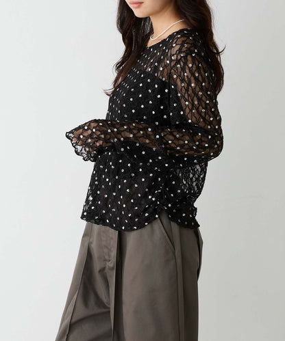 forksy 必入碎花/波點Sheer Lace Top - Image 26