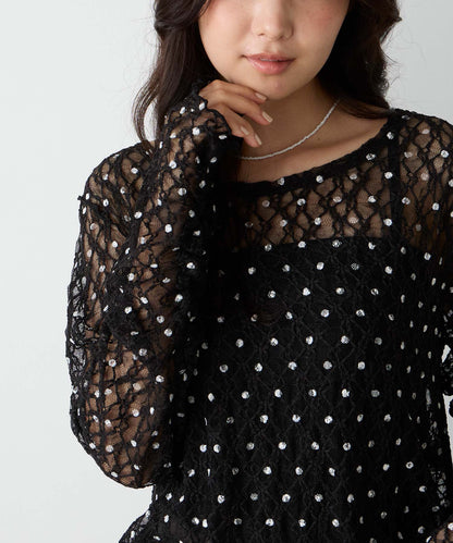 forksy 必入碎花/波點Sheer Lace Top - Image 29