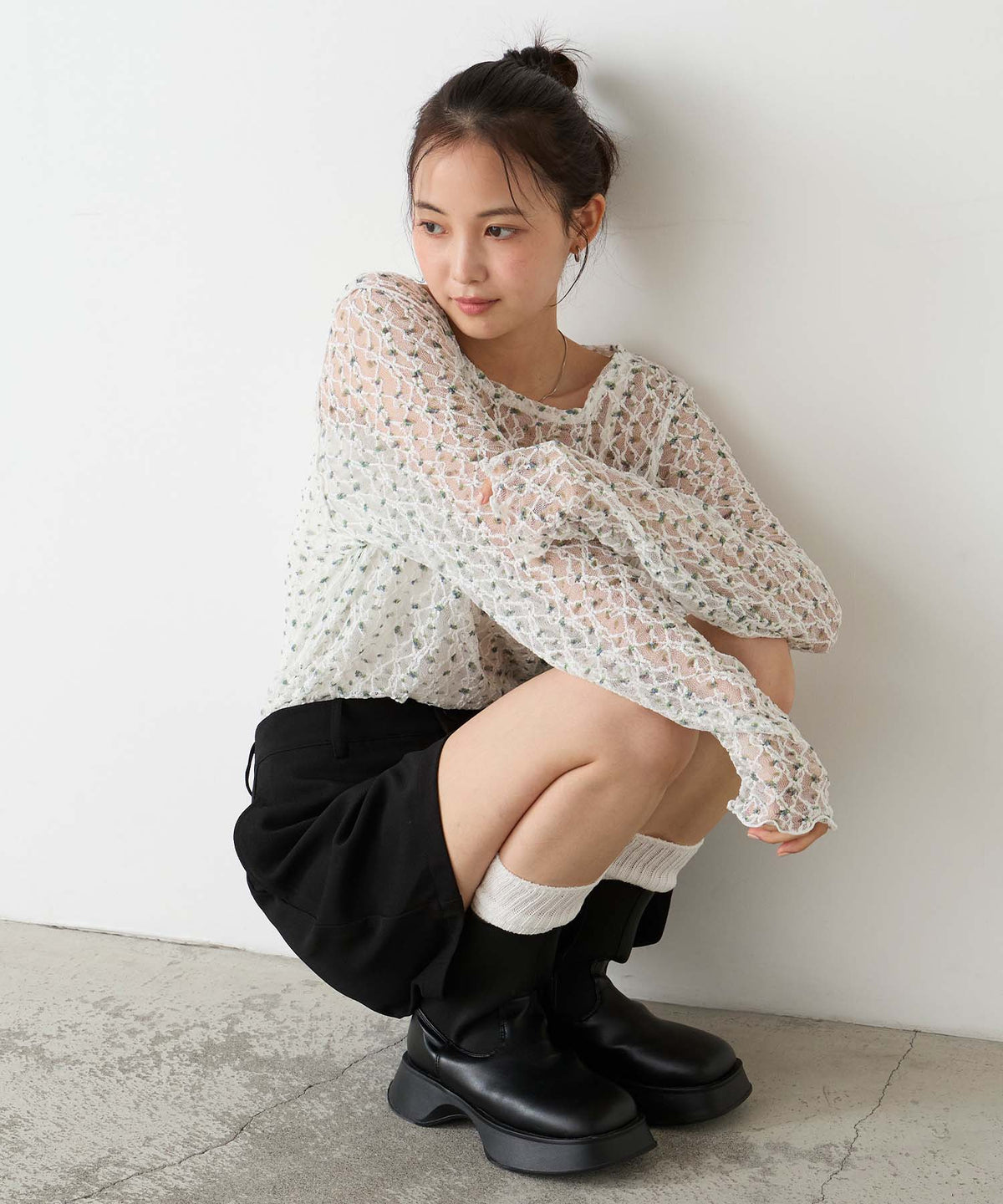 forksy 必入碎花/波點Sheer Lace Top - Image 32