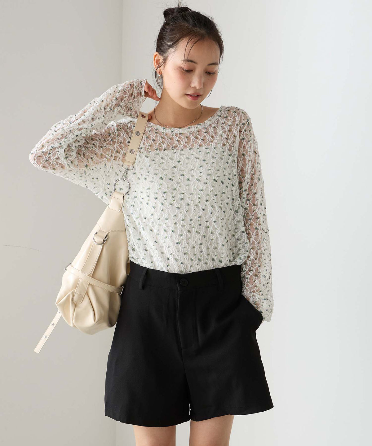 forksy 必入碎花/波點Sheer Lace Top - Image 34