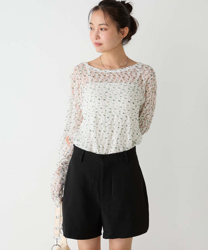 forksy 必入碎花/波點Sheer Lace Top - Image 36