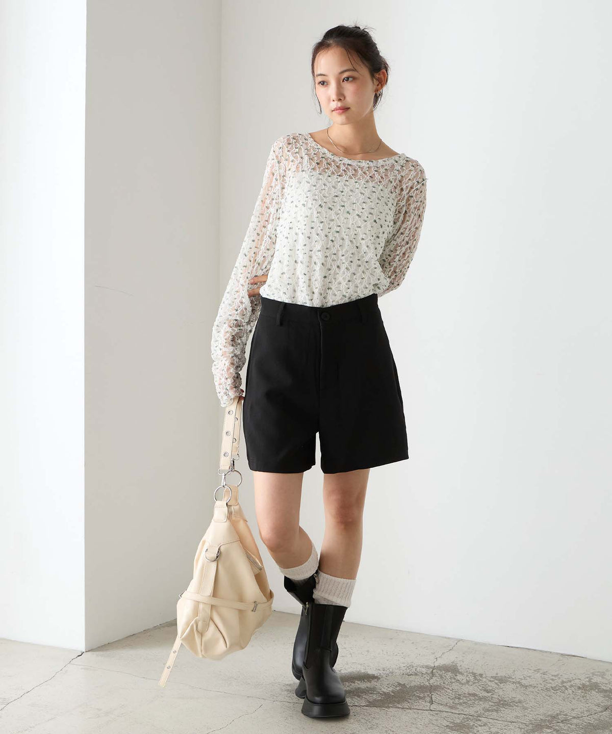 forksy 必入碎花/波點Sheer Lace Top - Image 40
