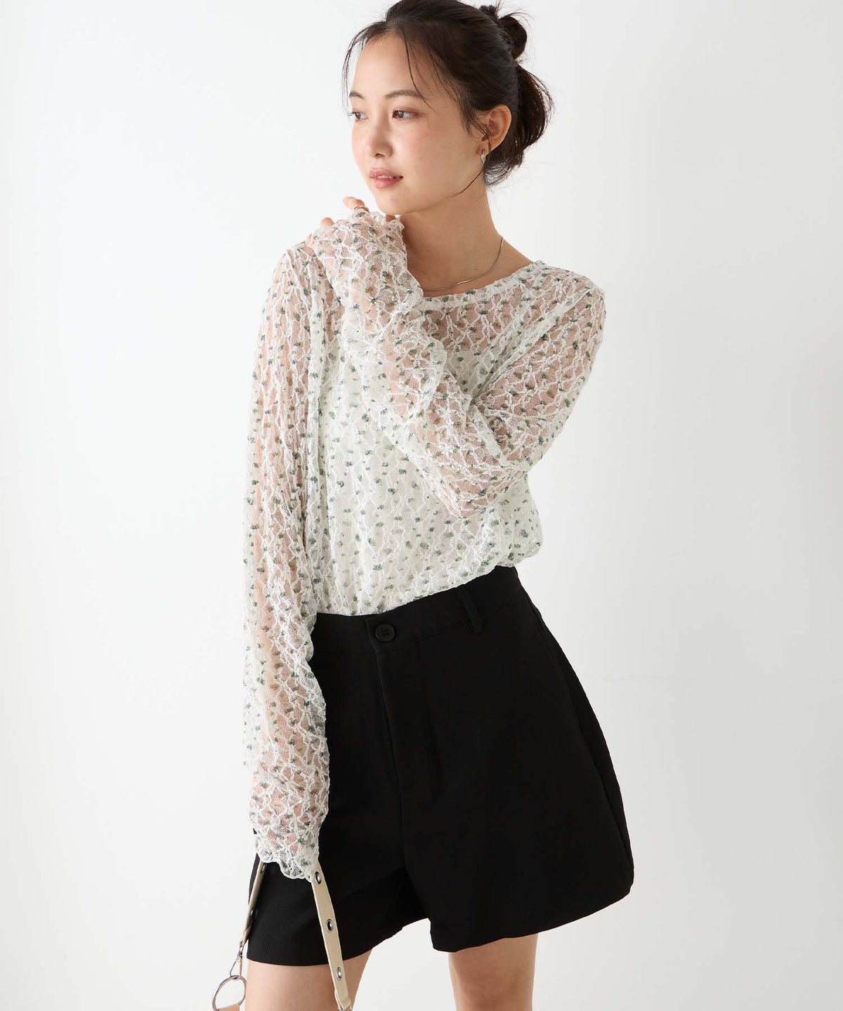 forksy 必入碎花/波點Sheer Lace Top - Image 41