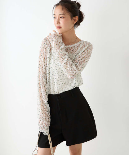 forksy 必入碎花/波點Sheer Lace Top - Image 41
