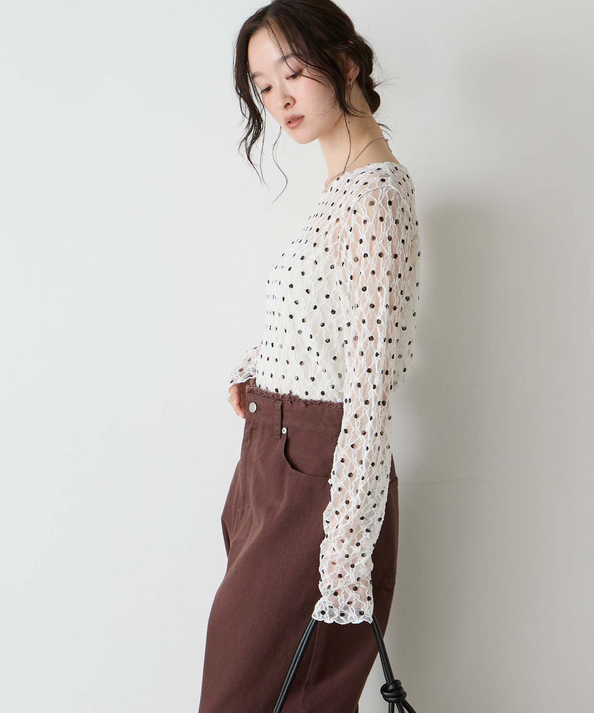 forksy 必入碎花/波點Sheer Lace Top - Image 14