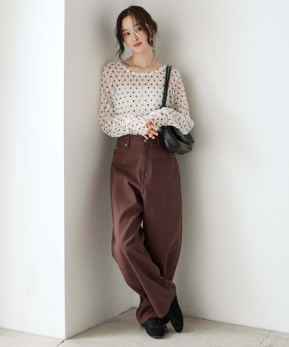 forksy 必入碎花/波點Sheer Lace Top - Image 18