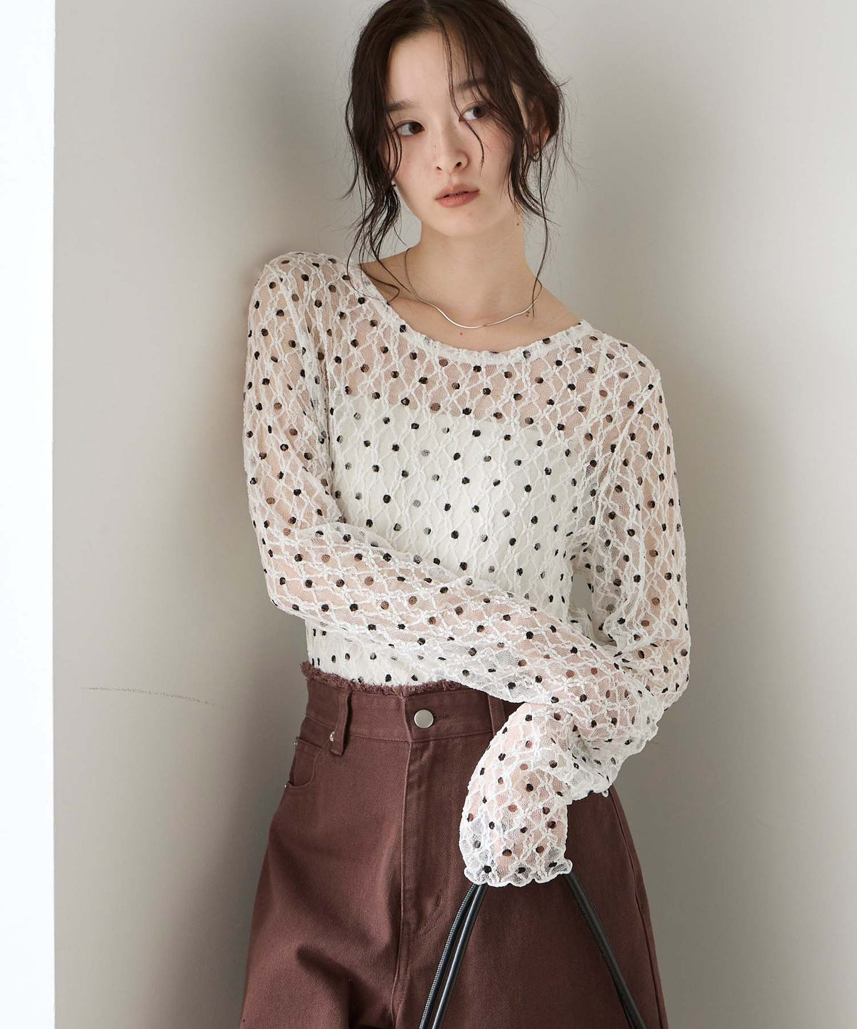 forksy 必入碎花/波點Sheer Lace Top - Image 19